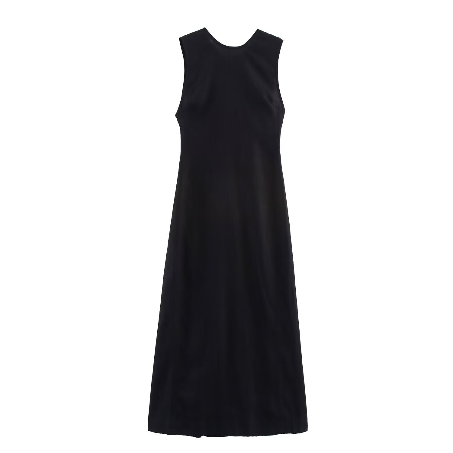 Women's Military Green Linen Midi Dress