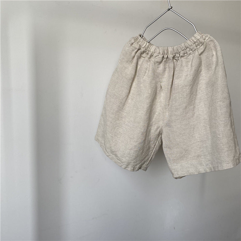 Women's Wide-Leg Cotton-Linen Trousers
