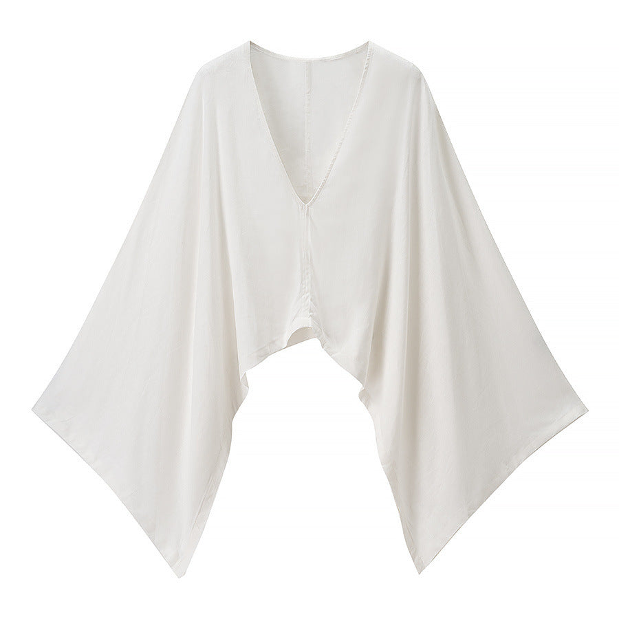 Women's V-Neck Linen Top