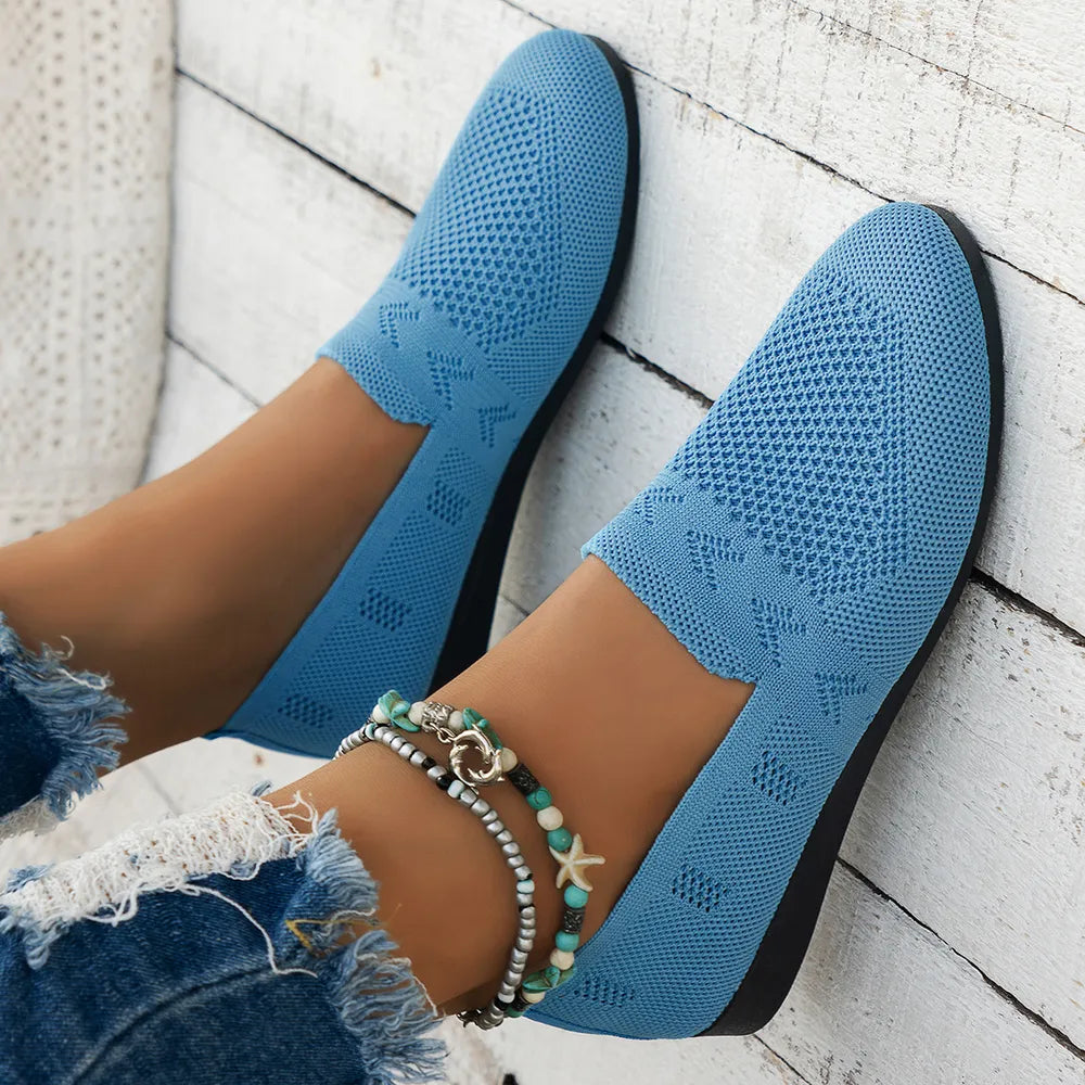 Women's Mesh Round-Toe Flats
