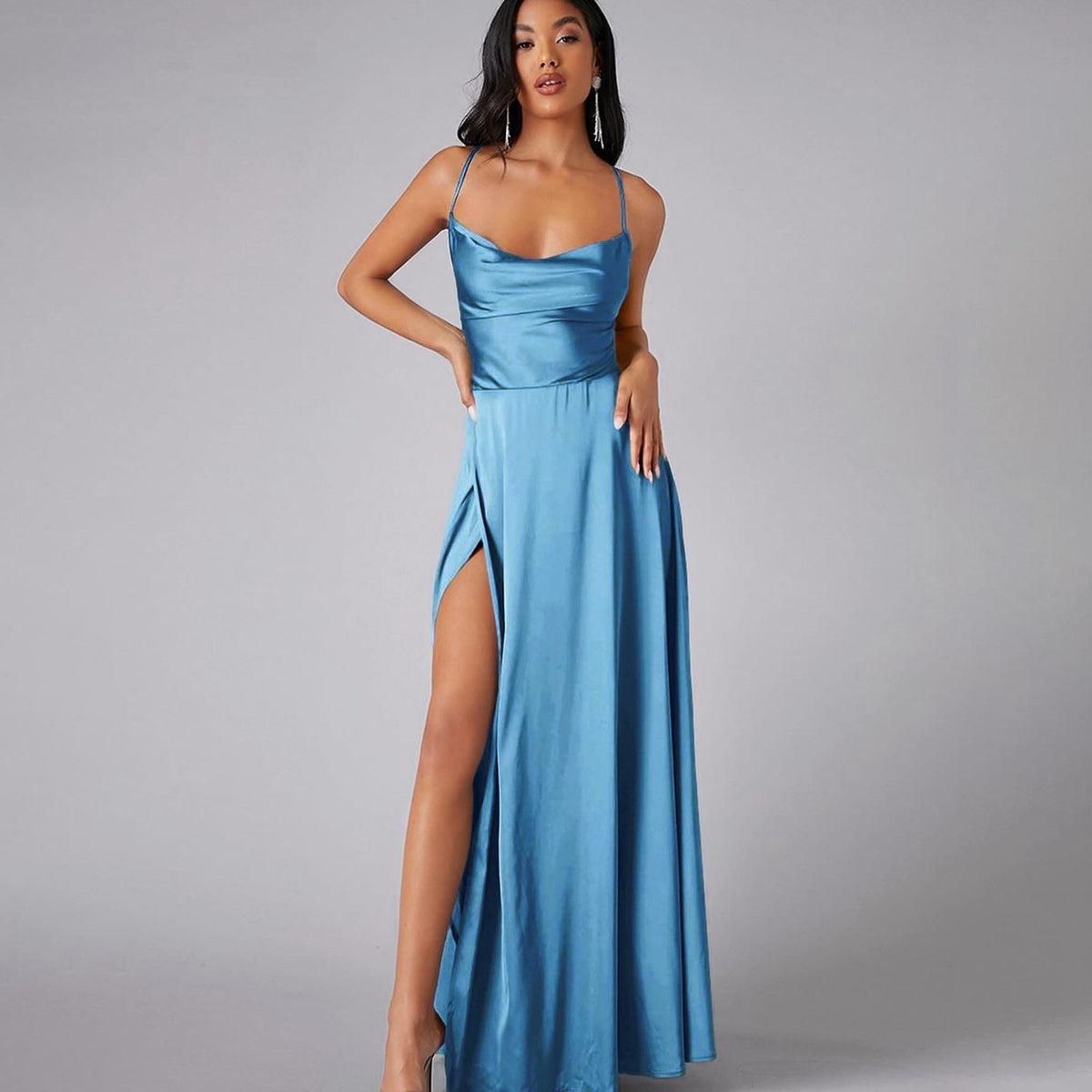 Women's Backless Strapless Bodycon Maxi Dress
