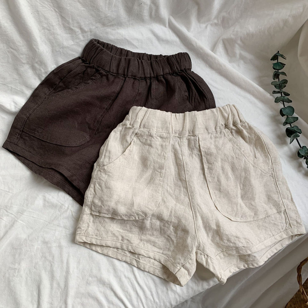 Women's Cargo-Pocket Linen Shorts