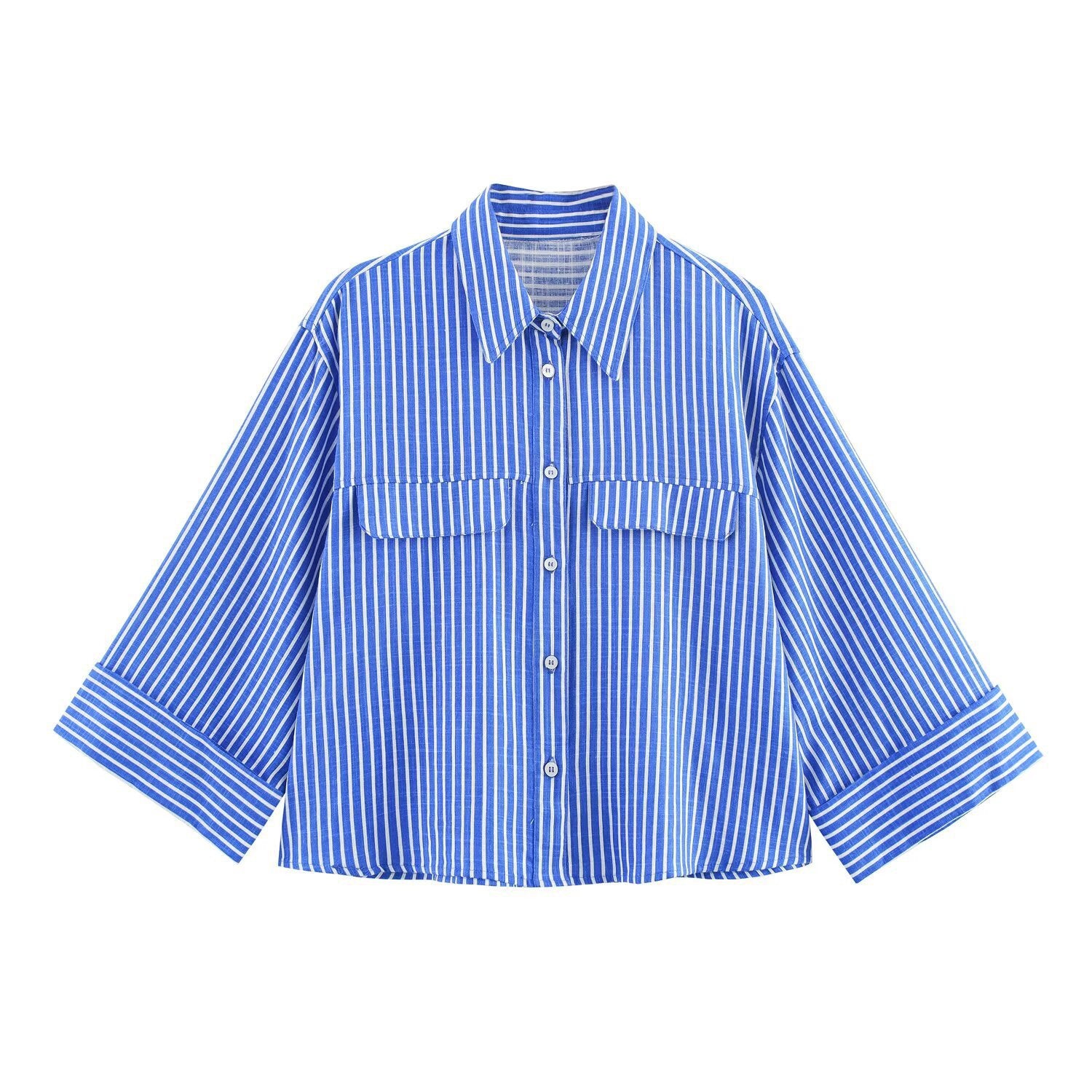 Women's Chic Striped Linen Shirt