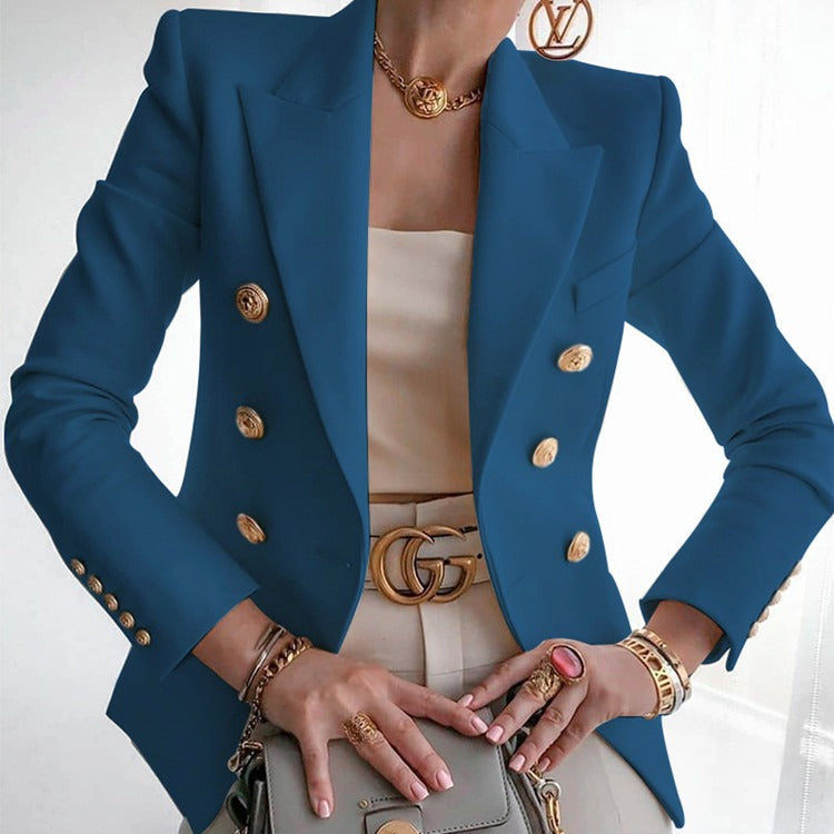 Women's Solid Casual Short Jacket