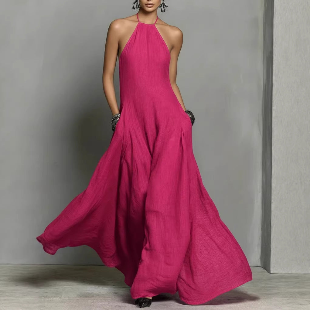 Becimi Women's Backless Sleeveless Maxi Dress