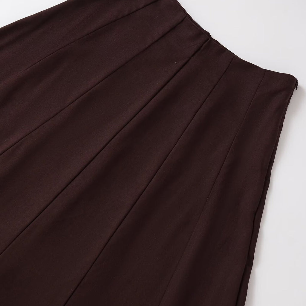 Women's Comfortable Linen Midi Skirt