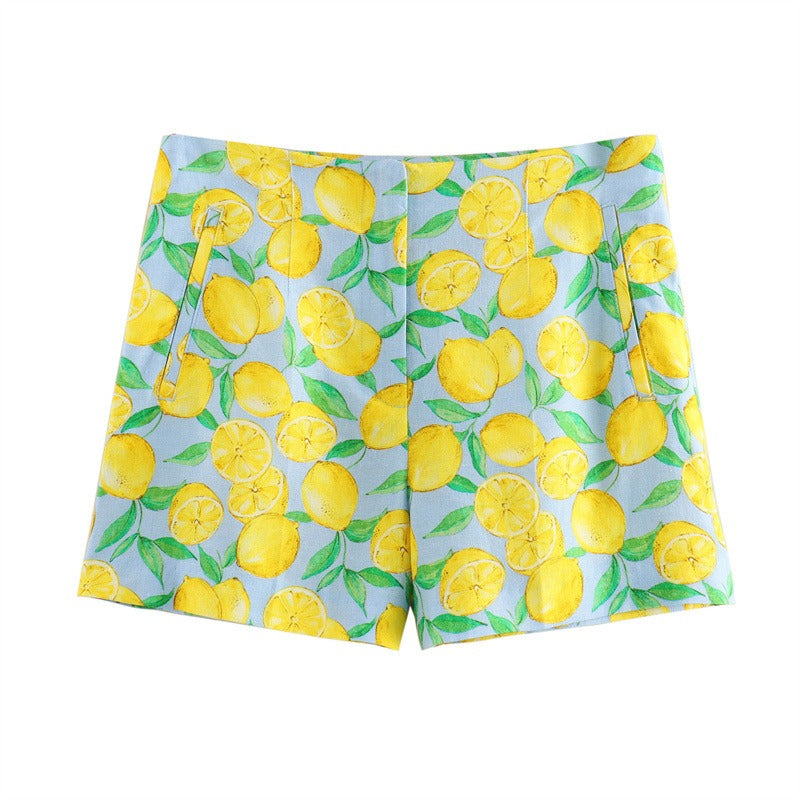 Women's Printed Knot Top & Shorts Set
