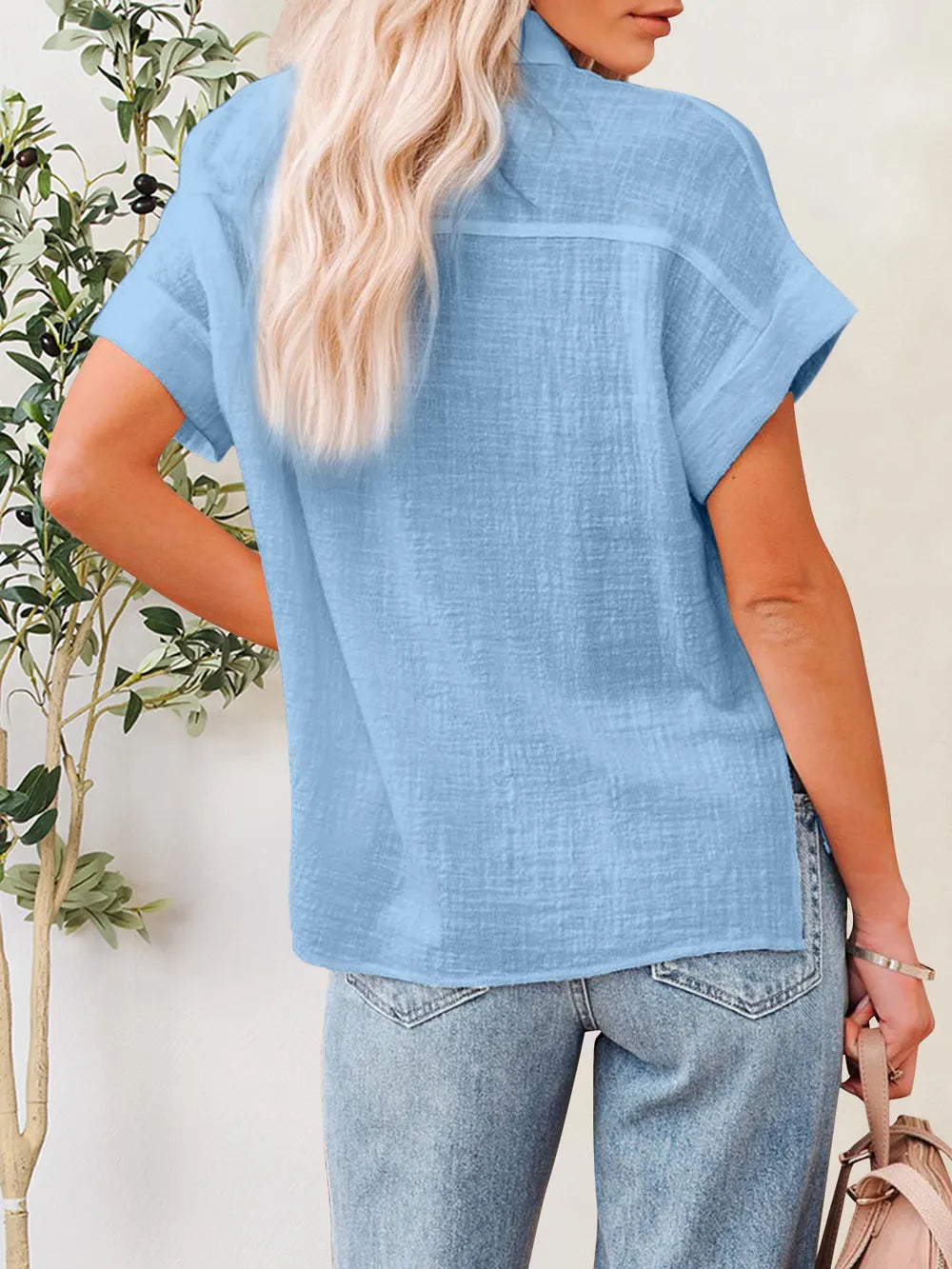 Women's Button-Up Short-Sleeve Shirt
