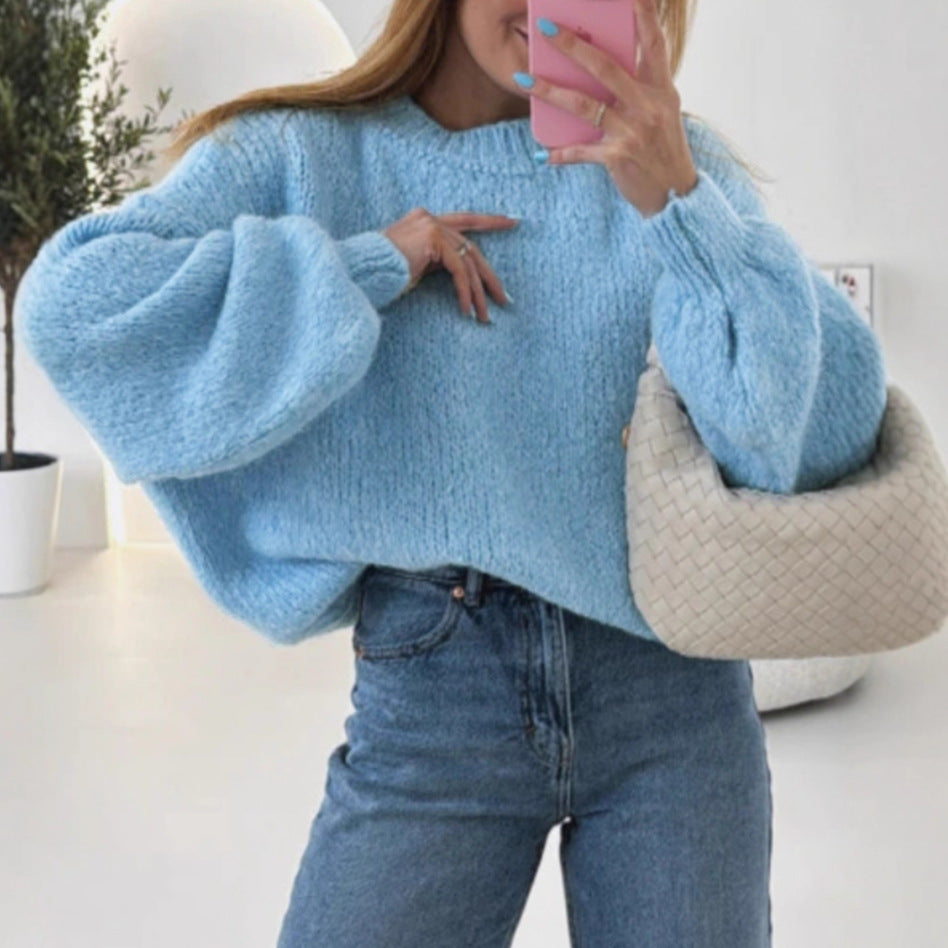 Becimi Women's Long Sleeve Knit Sweater