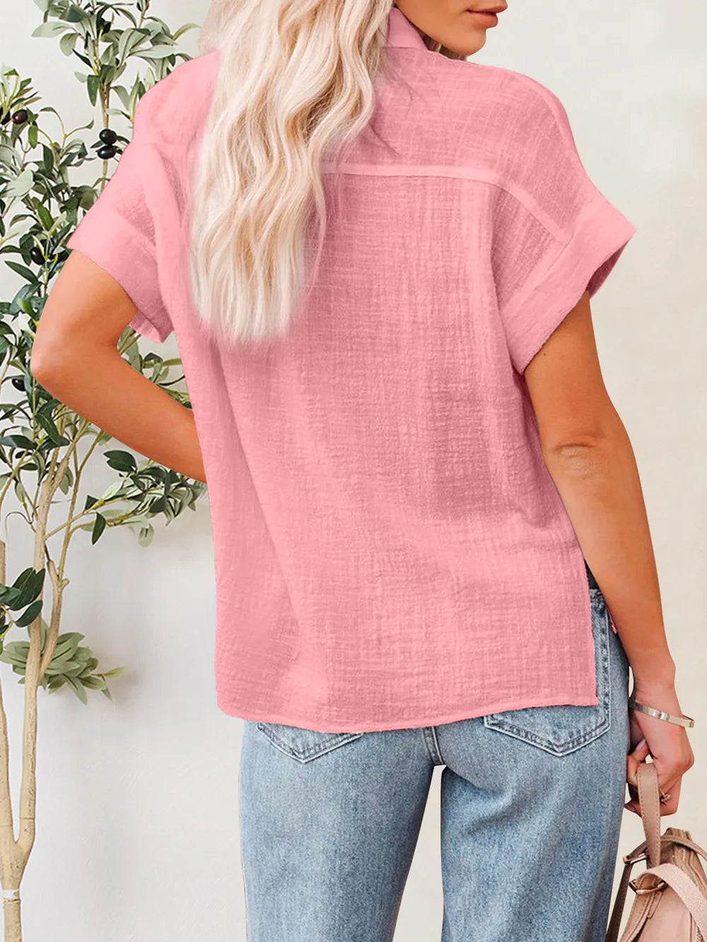 Women's Button-Up Short-Sleeve Shirt