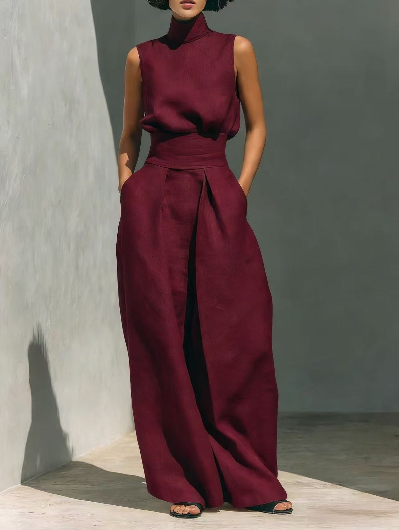 Women's Sleeveless Two-Piece Set