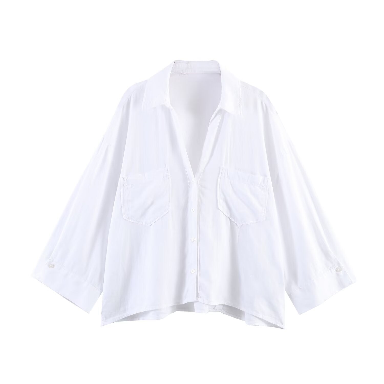 Women's Minimalist Drape Linen Blend Shirt