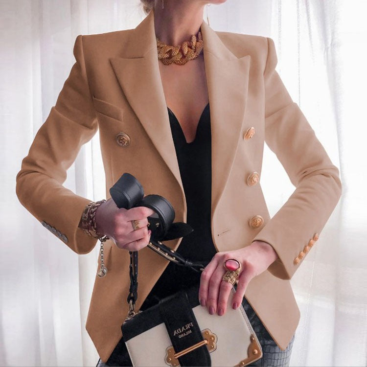 Women's Solid Casual Short Jacket