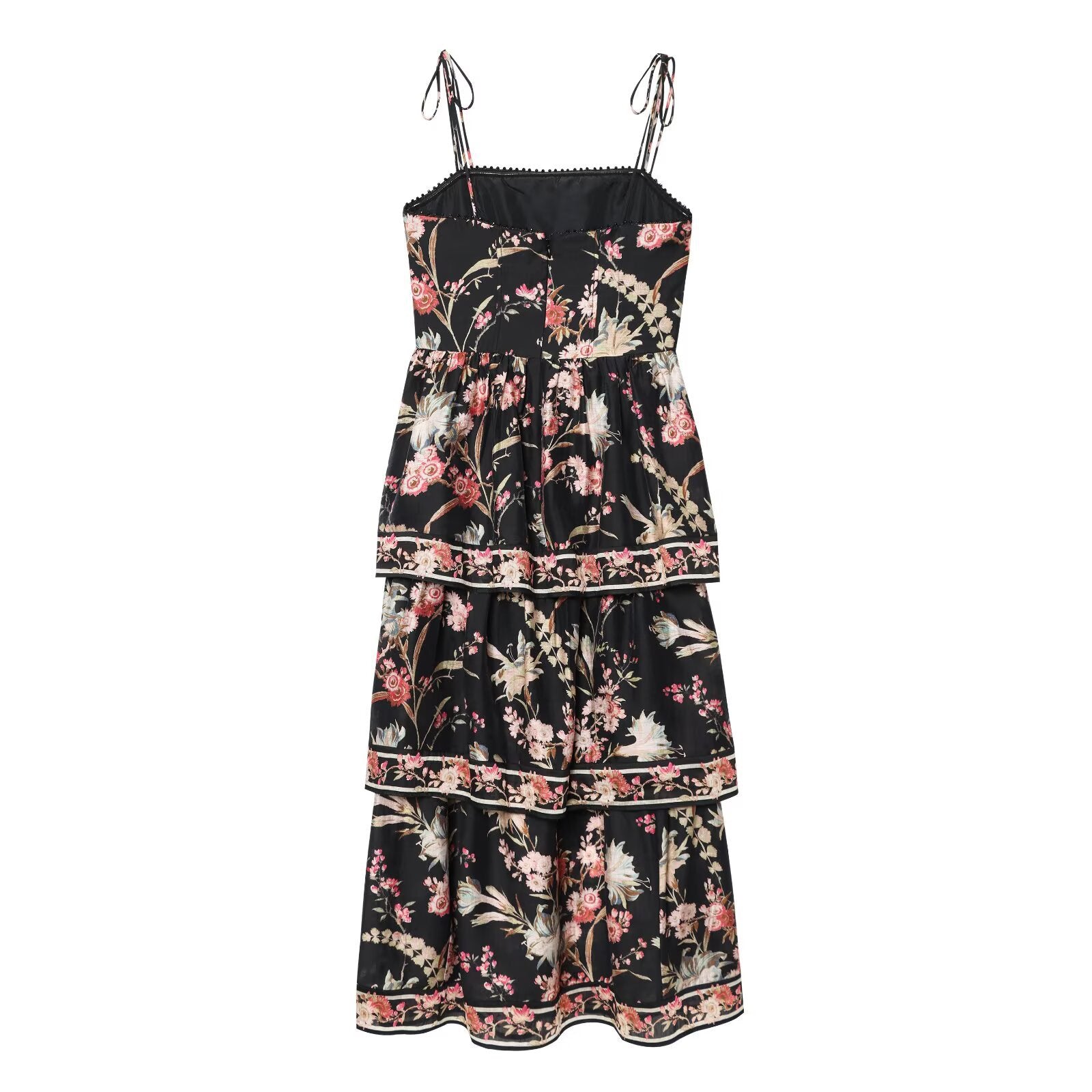 Women's Layered Ethnic Linen Blend Dress
