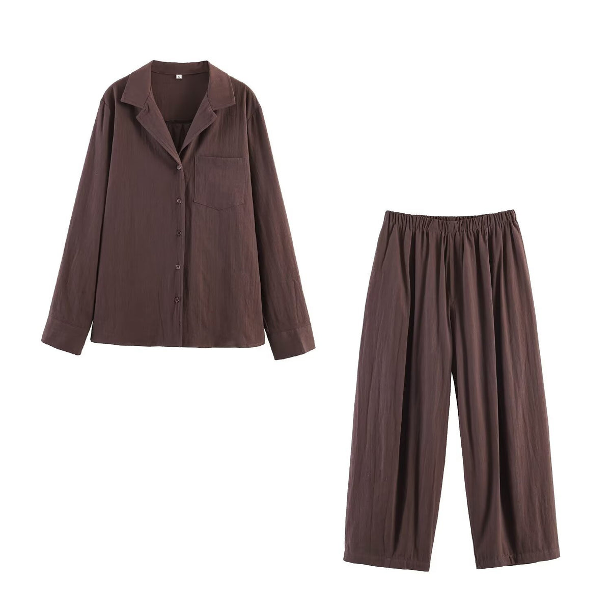 Women's Linen Shirt & Tapered Pants Set