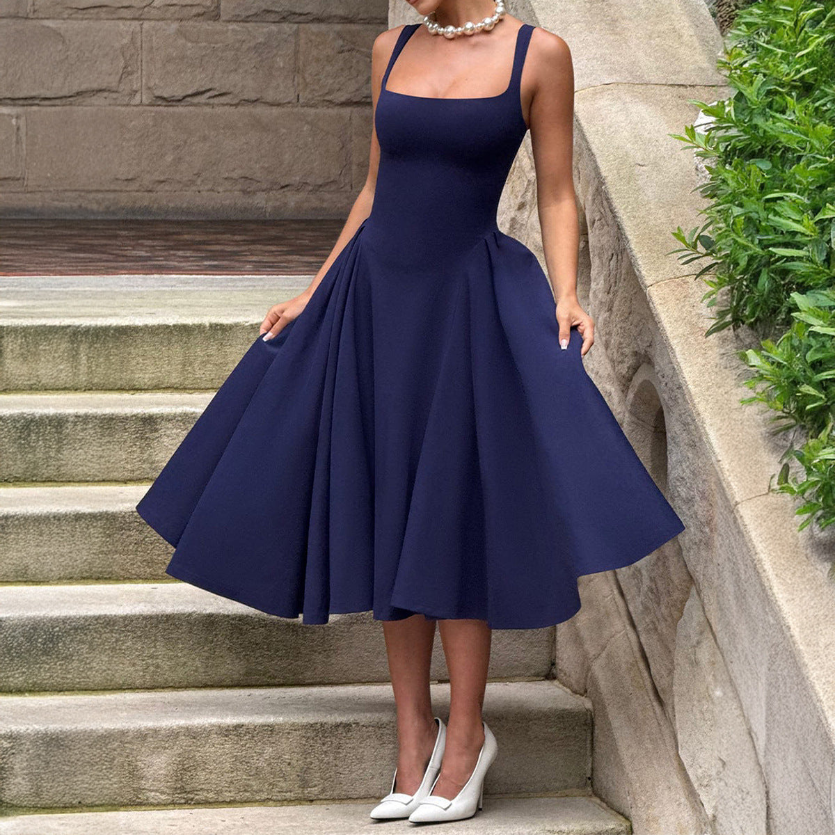 Women's Elegant Linen Camisole Dress