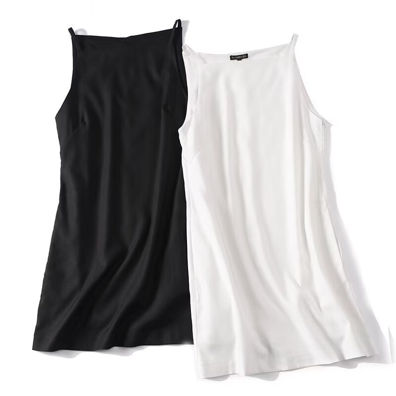 Women's Square-Neck Sleeveless Linen Dress