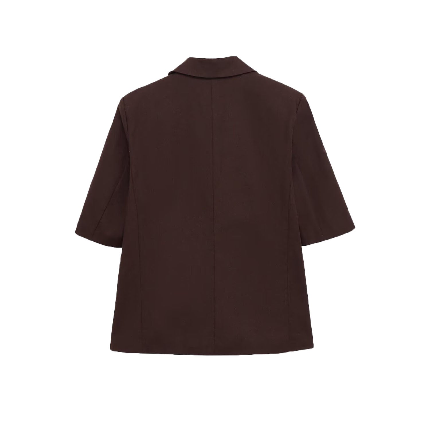 Women's Shoulder-Pad Linen Blend Blazer