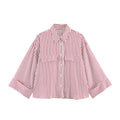 Women's Chic Striped Linen Shirt