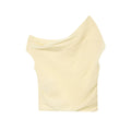 Women's Pleated Drop-Shoulder Linen Top