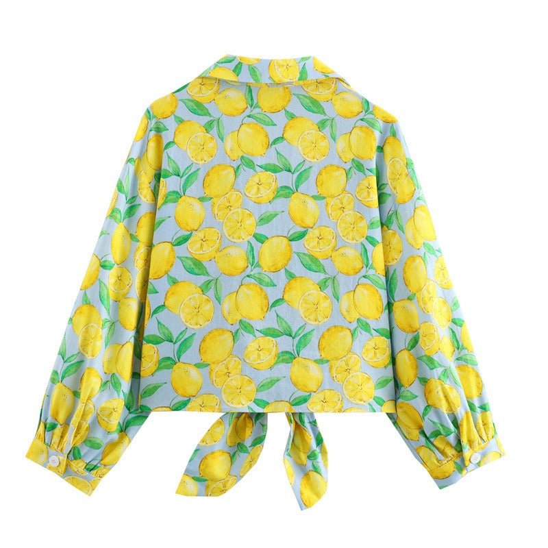 Women's Printed Knot Top & Shorts Set
