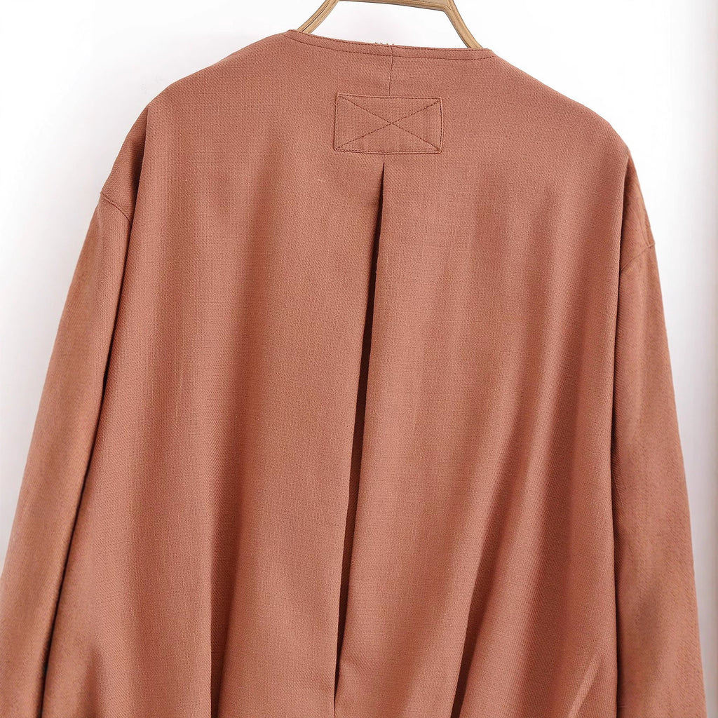 Women's Linen Aviator Jacket