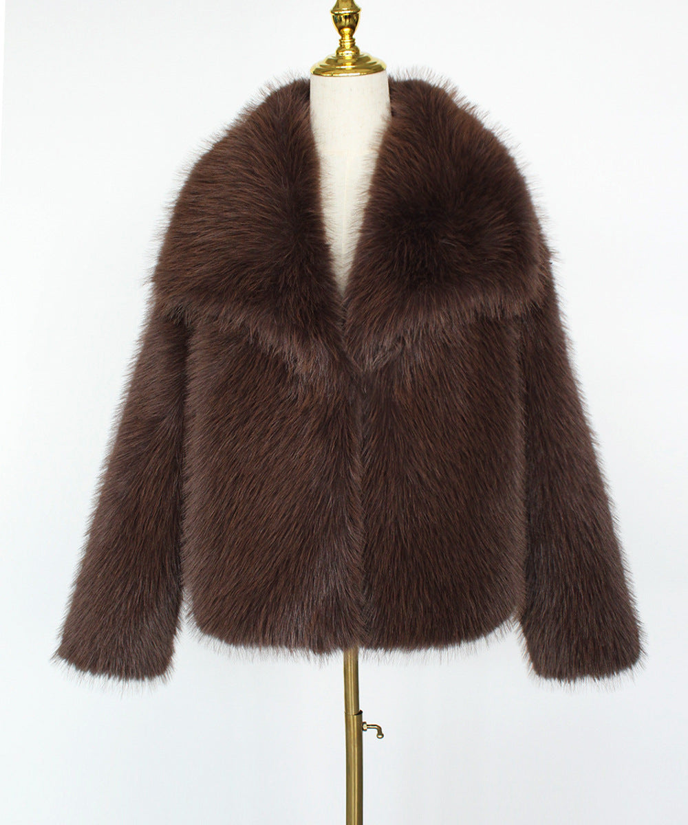Women's Short Faux Fur Coat