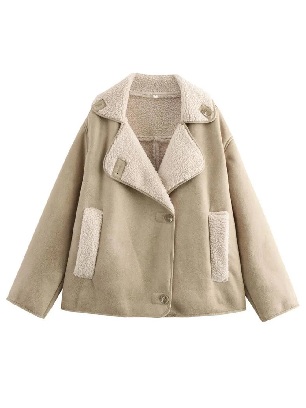 Becimi Women's Long Sleeve Pocket Coat