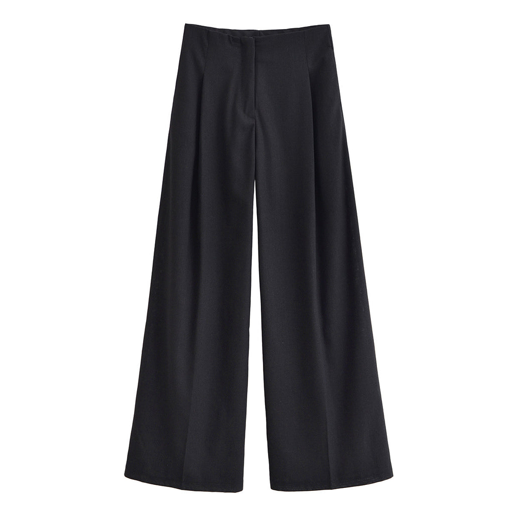 Women's Pleated Linen Blend Trousers