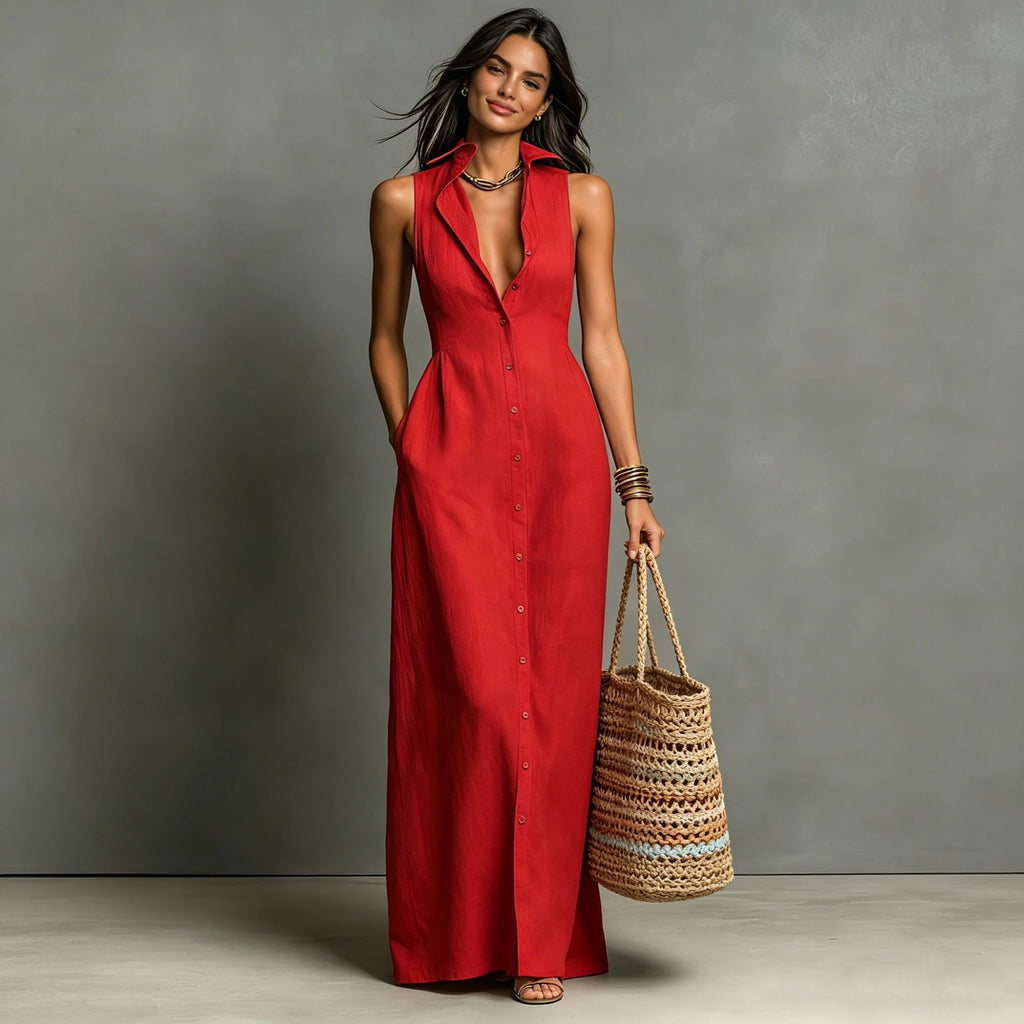 Becimi Women's Sleeveless Pocket Dress