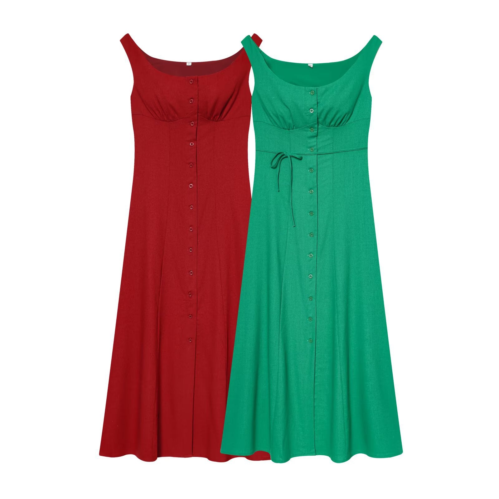 Women's Sleeveless Linen Blend Maxi Dress