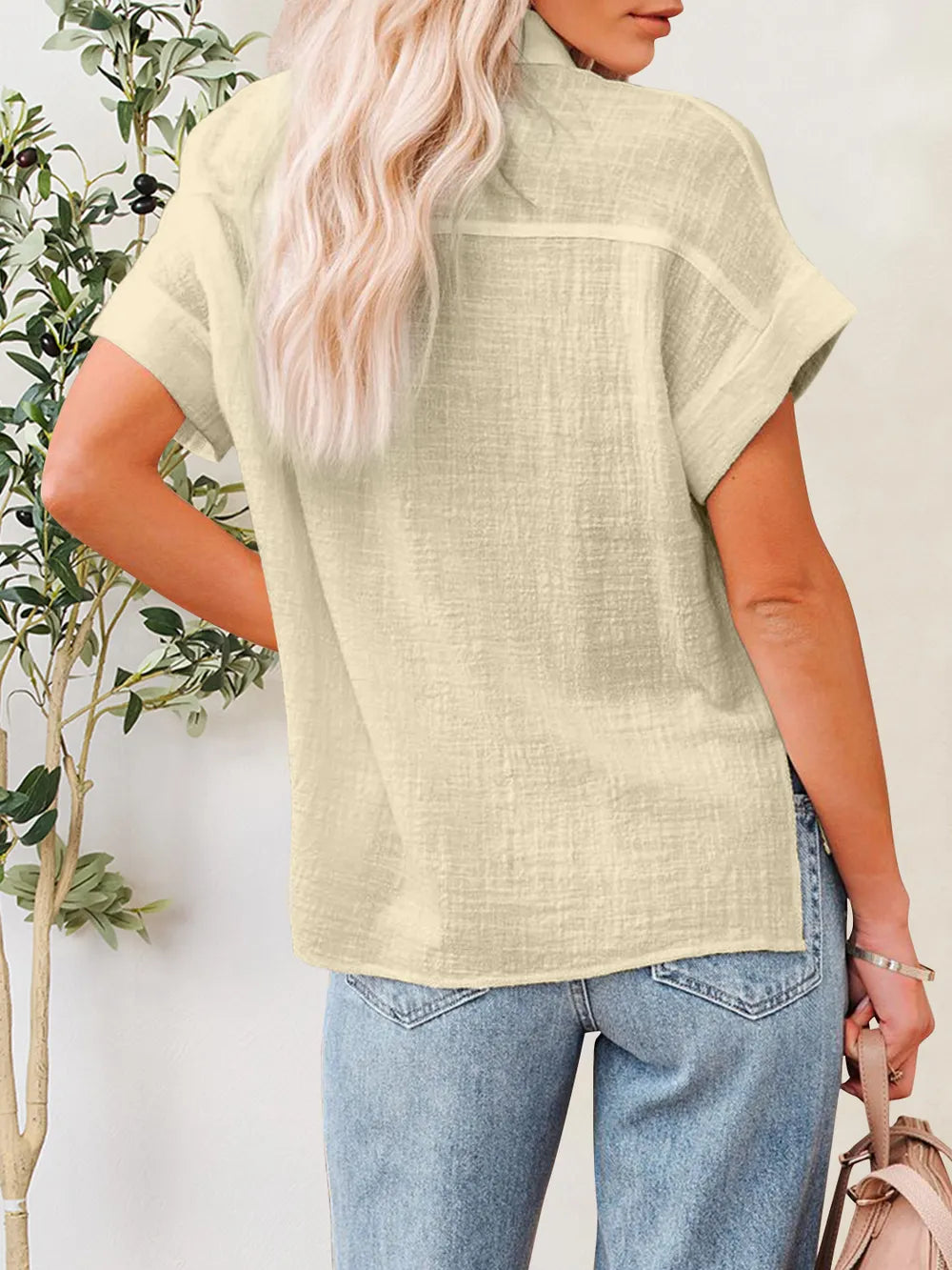 Women's Button-Up Short-Sleeve Shirt