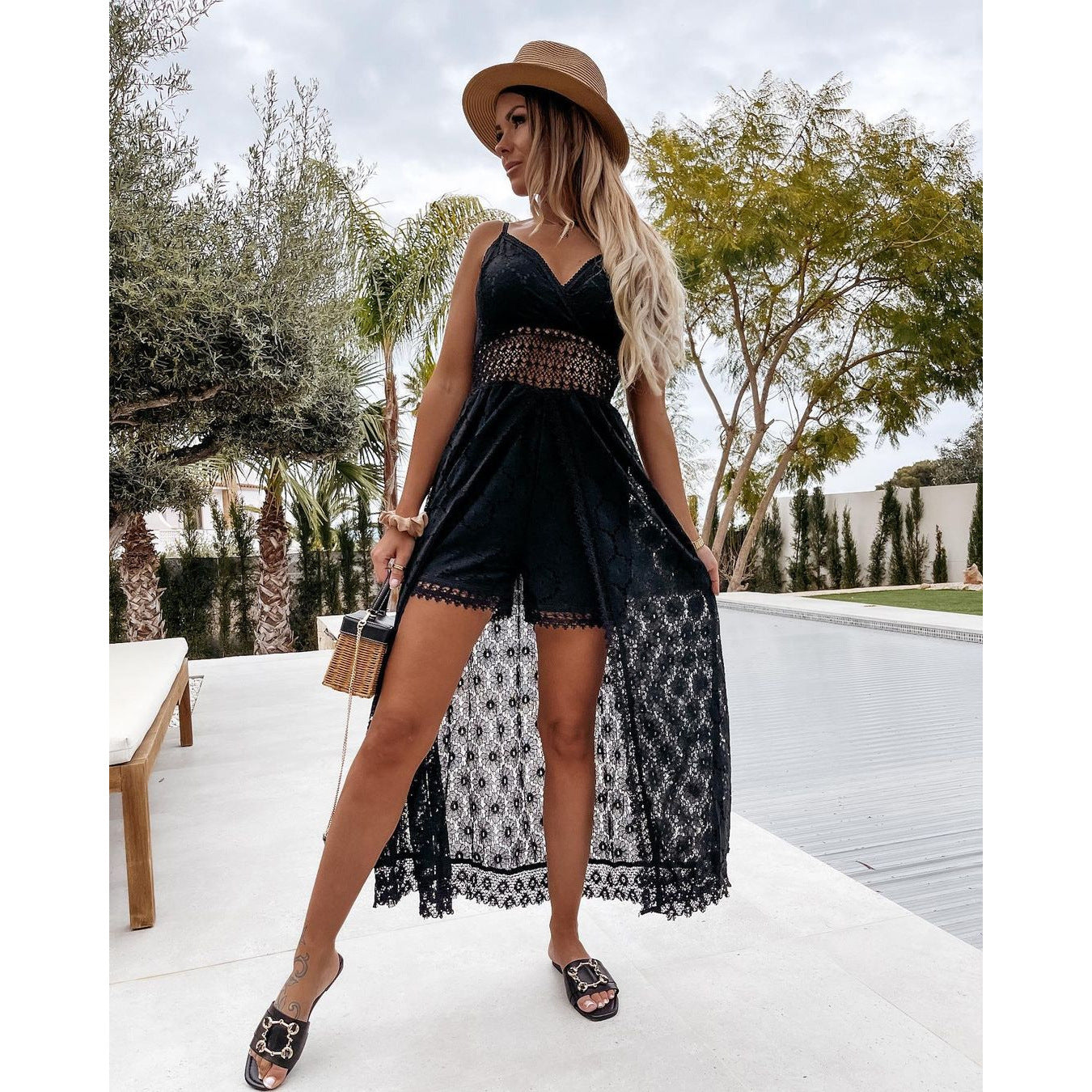 Becimi Women's Lace Jumpsuit