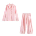 Women's Linen Shirt & Tapered Pants Set
