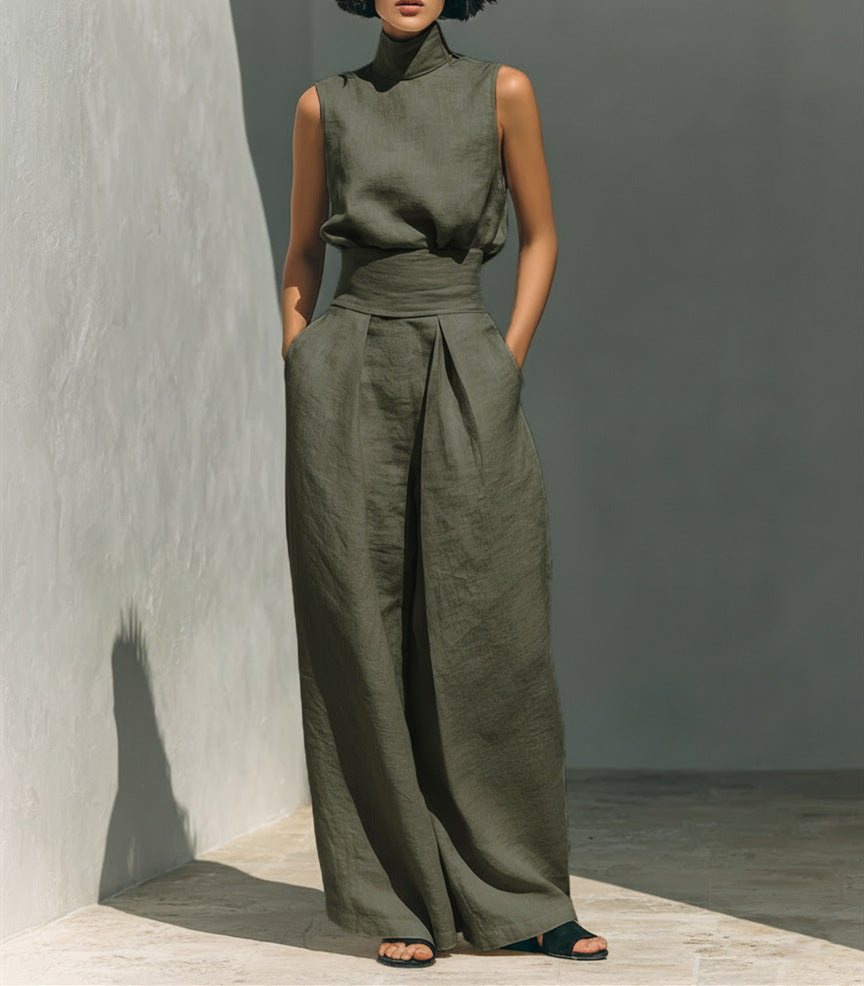 Women's Sleeveless Two-Piece Set