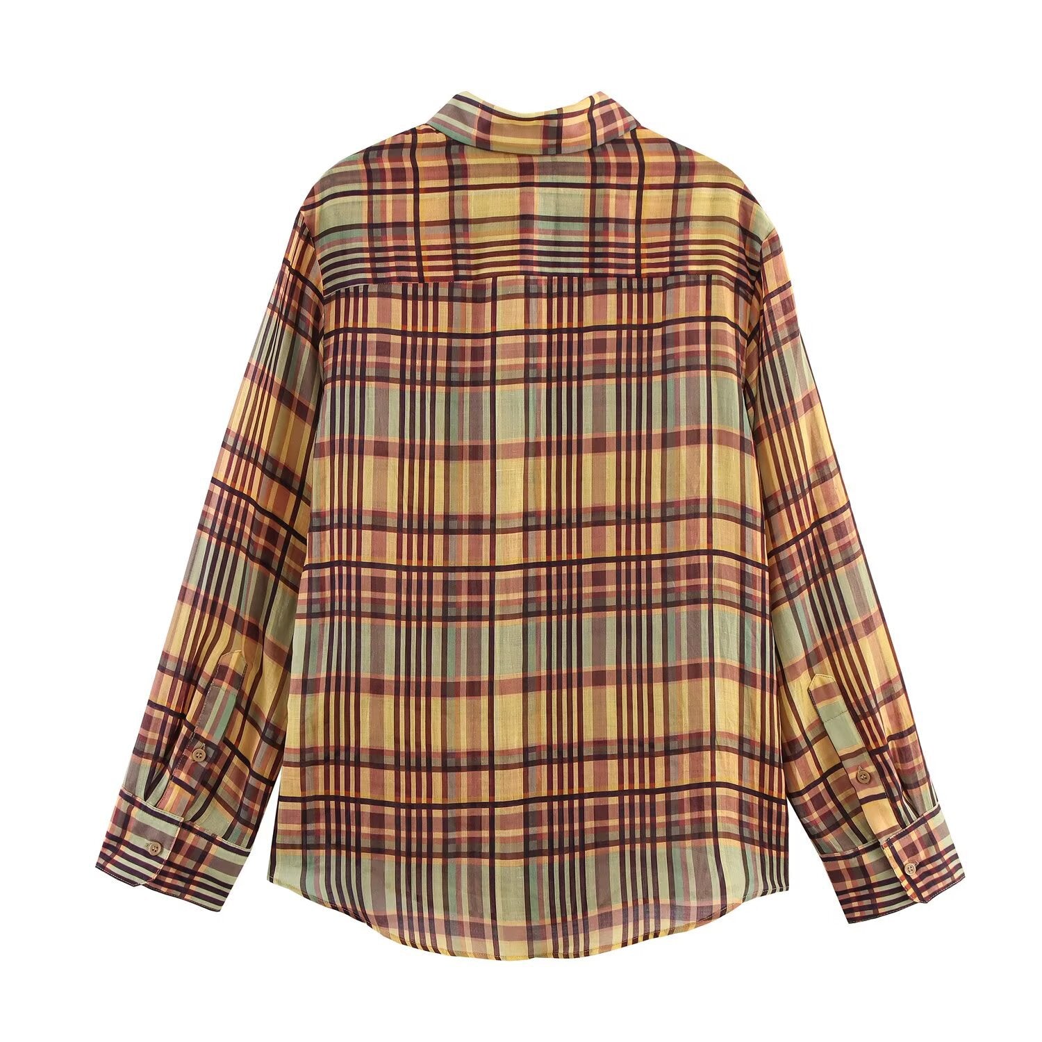 Women's Checked Linen Shirt