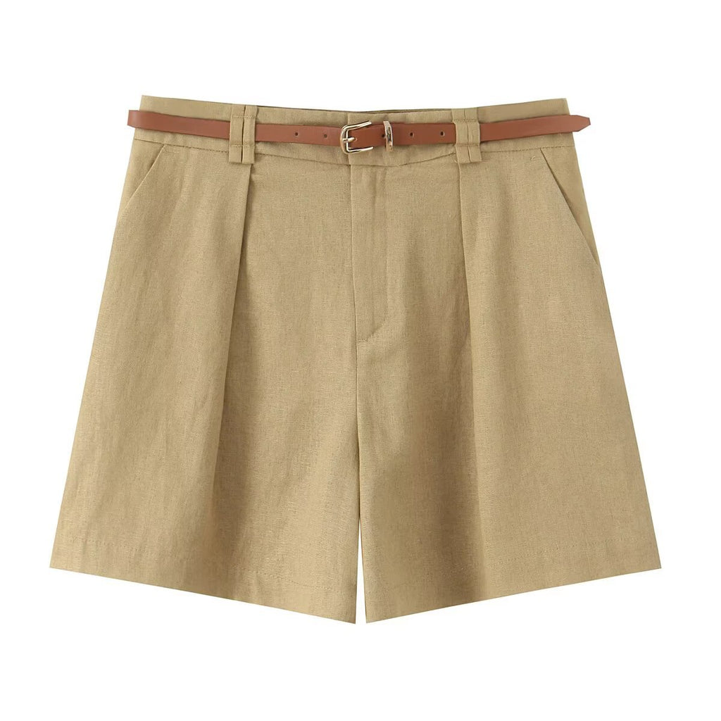 Women's Casual Linen Blend Shorts
