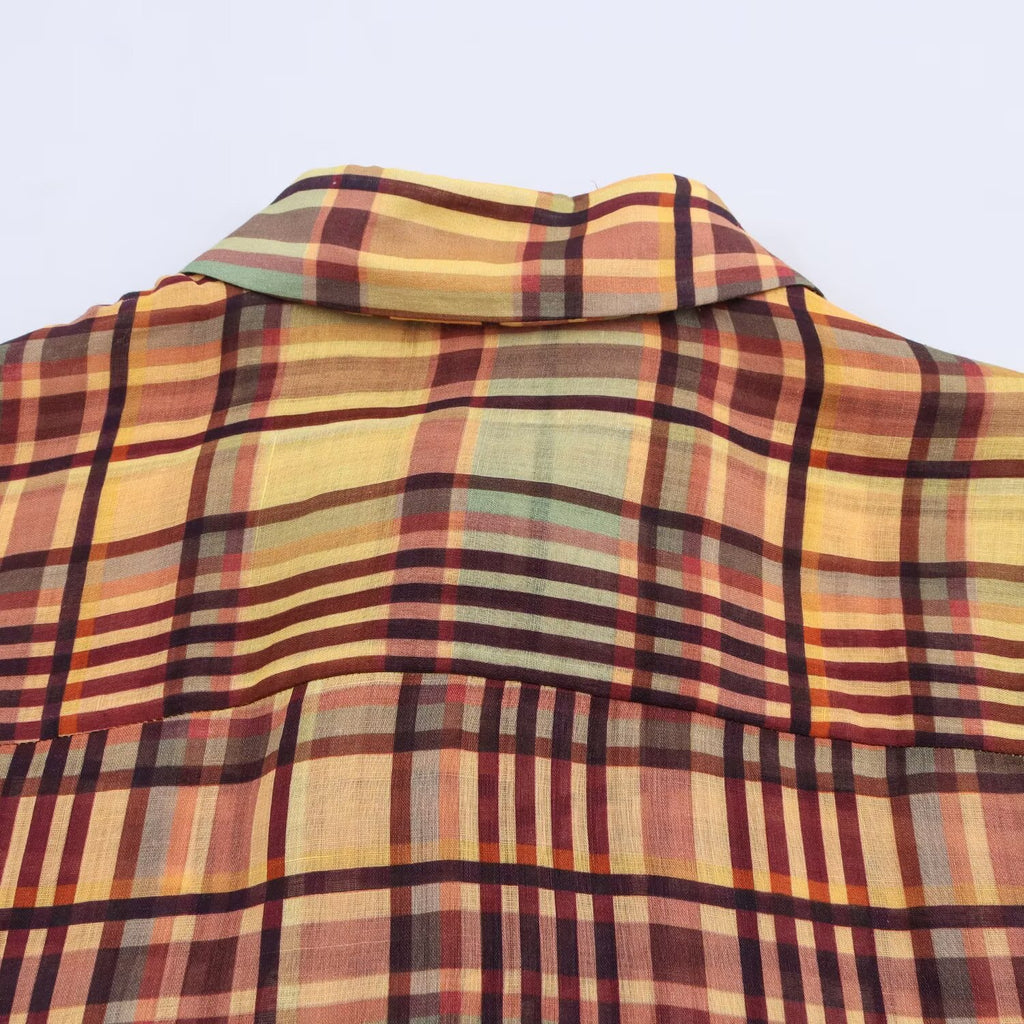 Women's Checked Linen Shirt