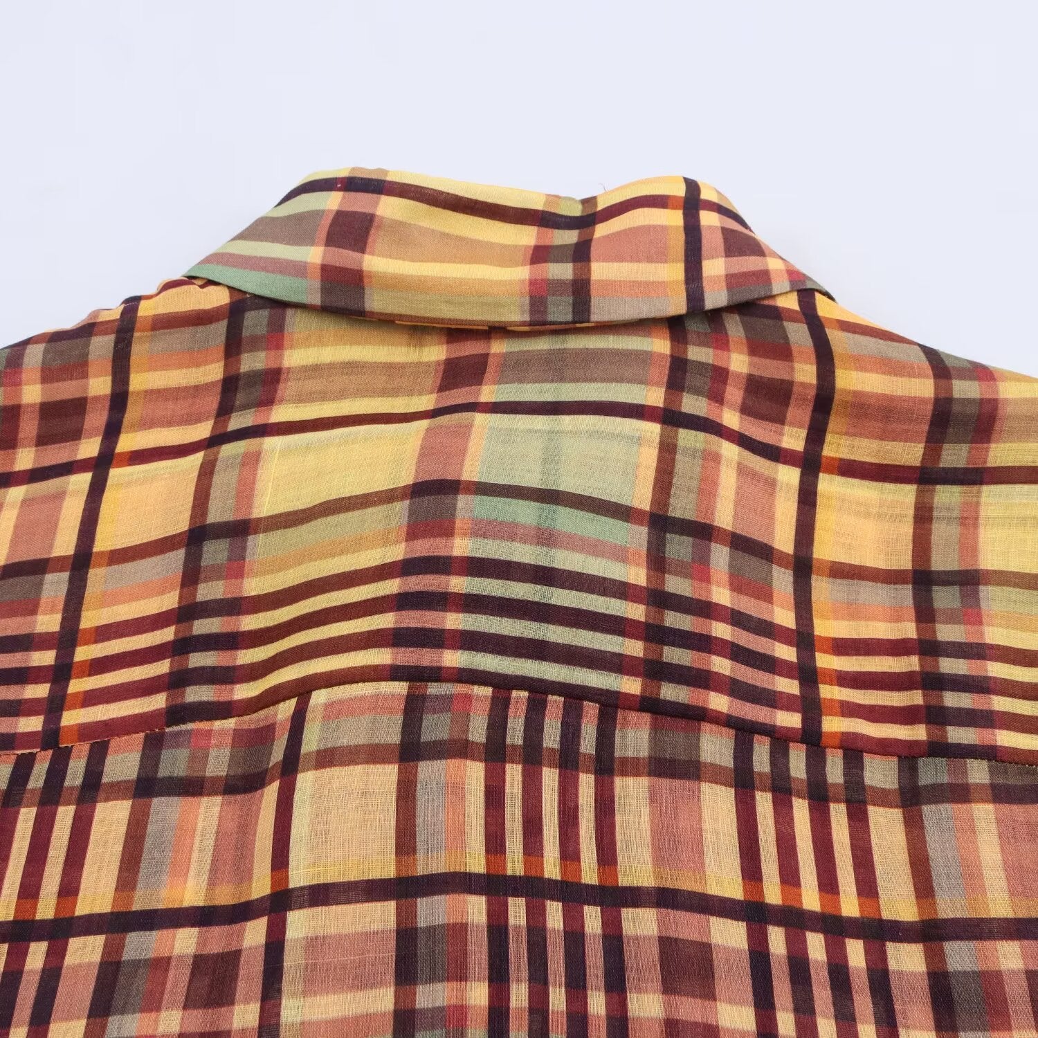 Women's Checked Linen Shirt
