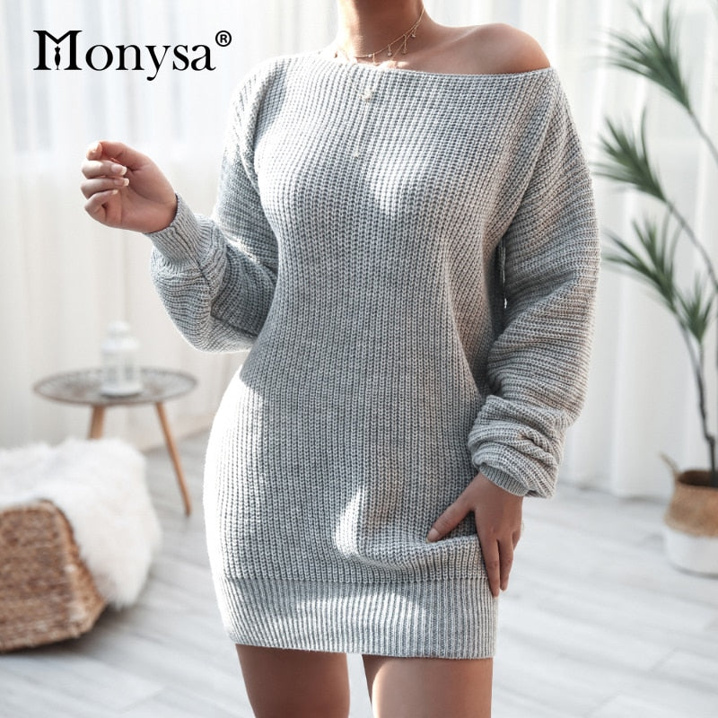 Women's Off-Shoulder Knit Sweater