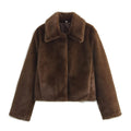 Becimi Women's Long Sleeve Faux Fur Coat
