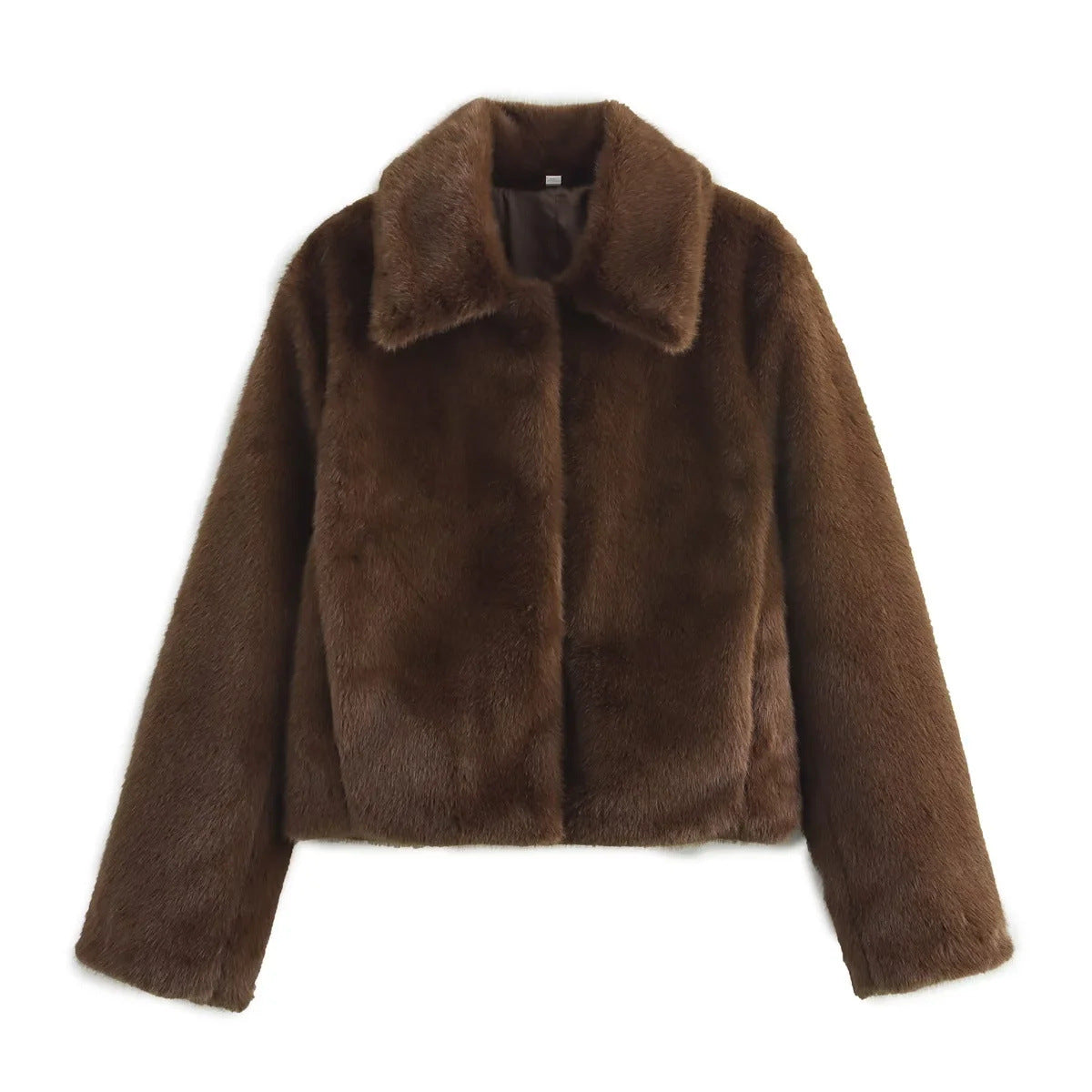 Becimi Women's Long Sleeve Faux Fur Coat
