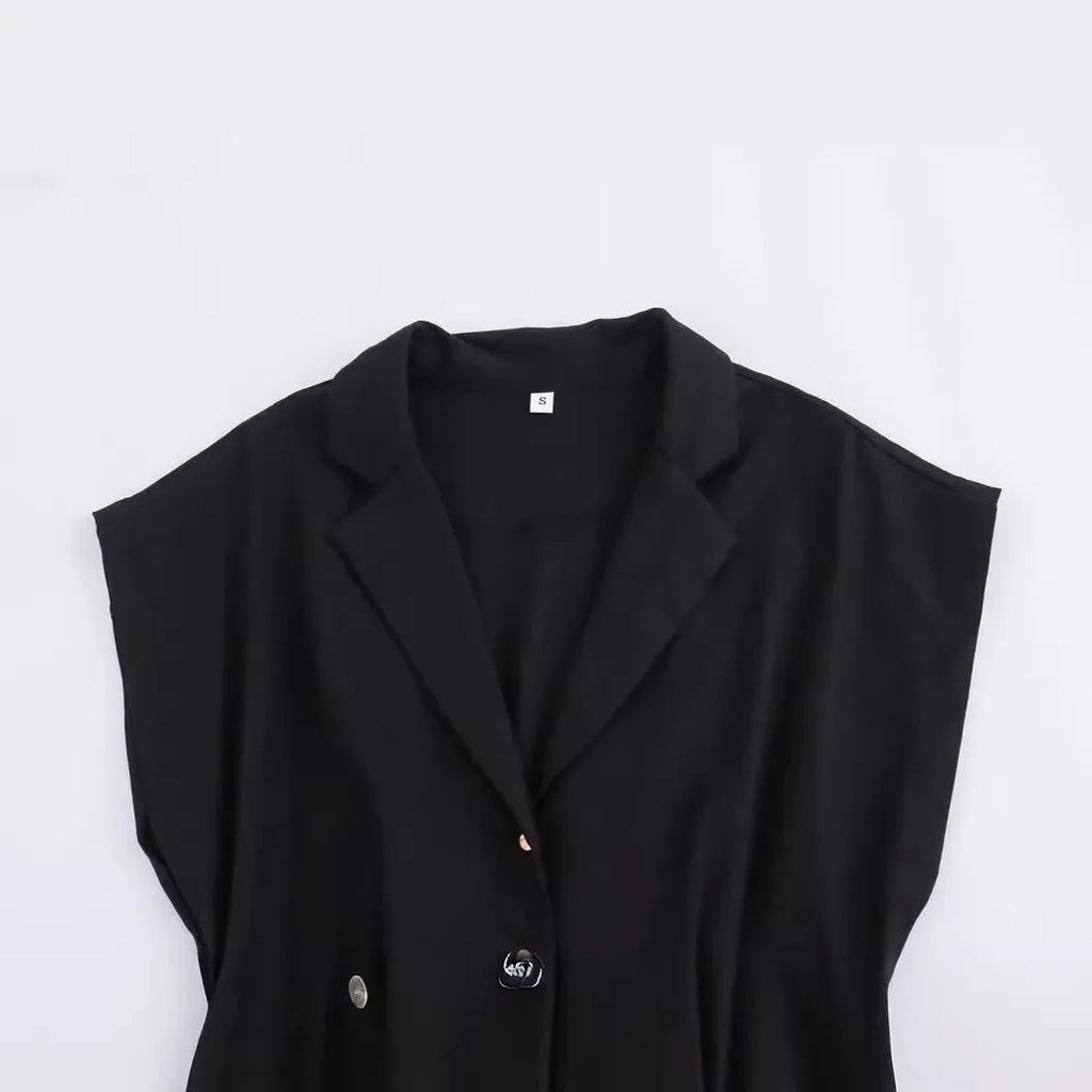 Women's Linen Blend Midi Shirt Dress