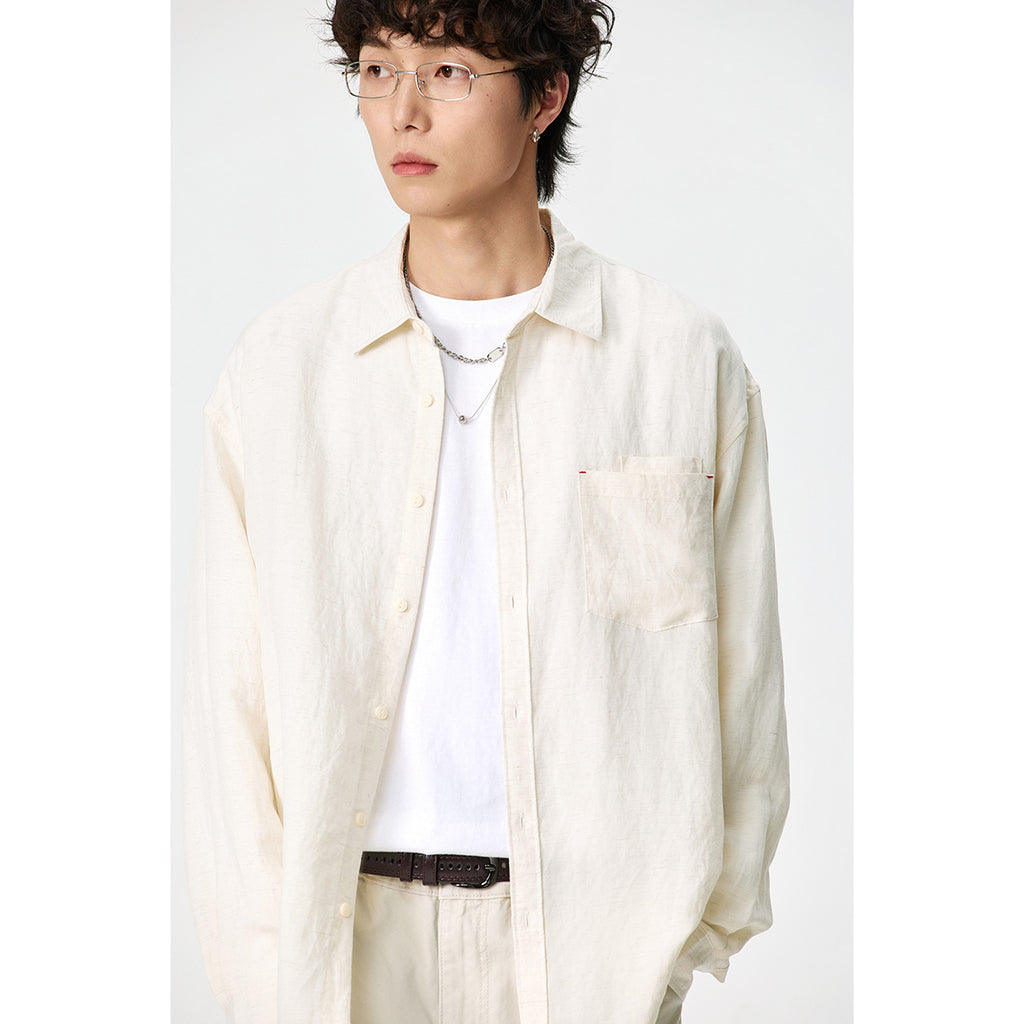 Women's Loose Long-Sleeve Linen Shirt