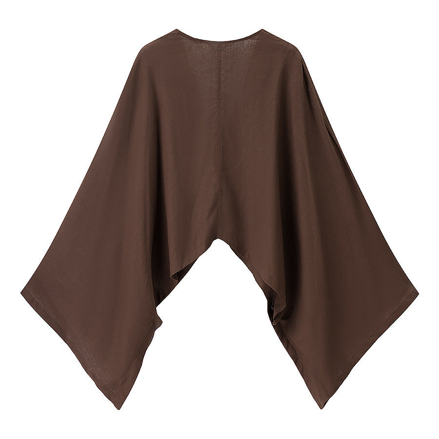 Women's V-Neck Linen Top