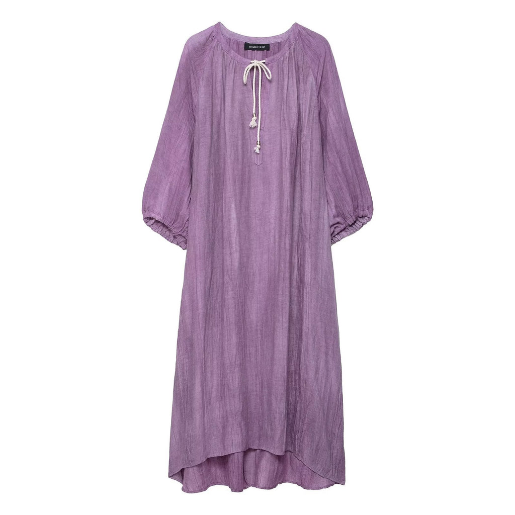 Women's Tie-Dye Linen Maxi Dress