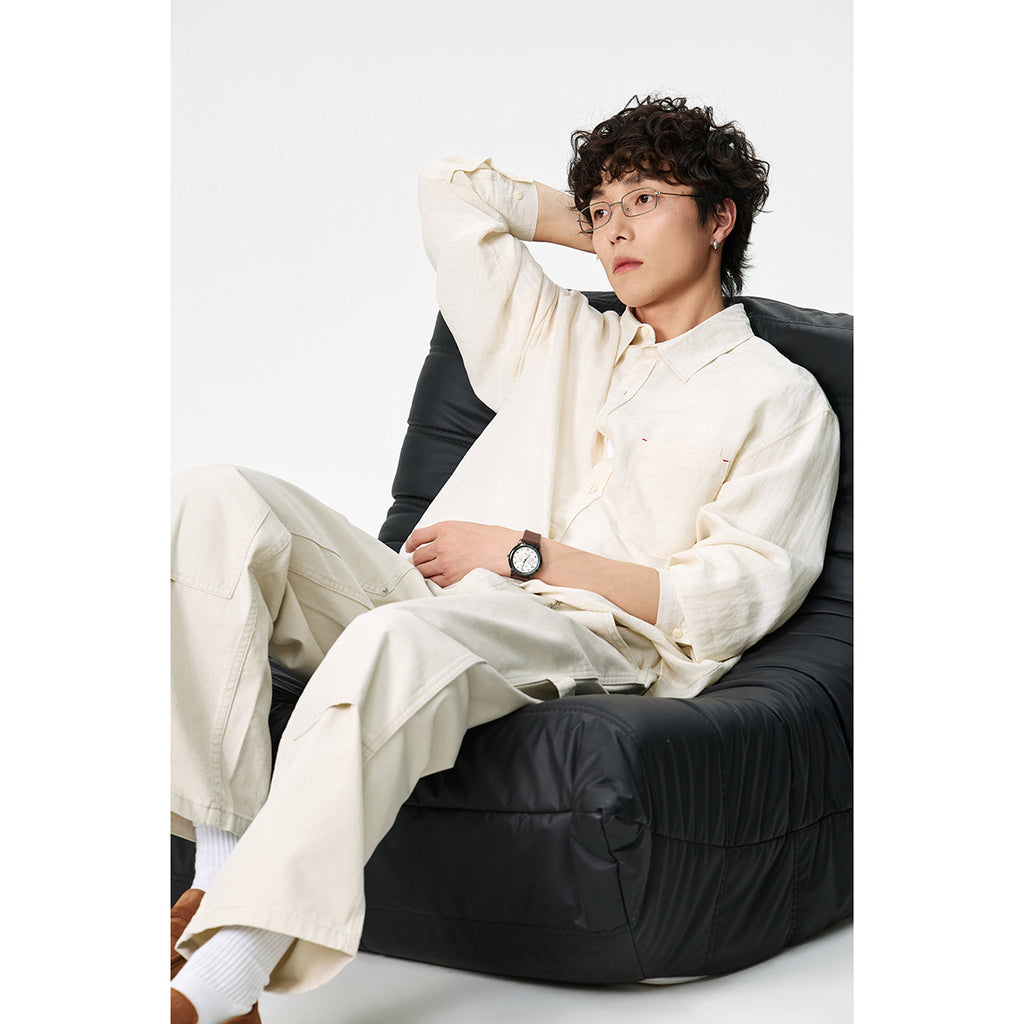 Women's Loose Long-Sleeve Linen Shirt