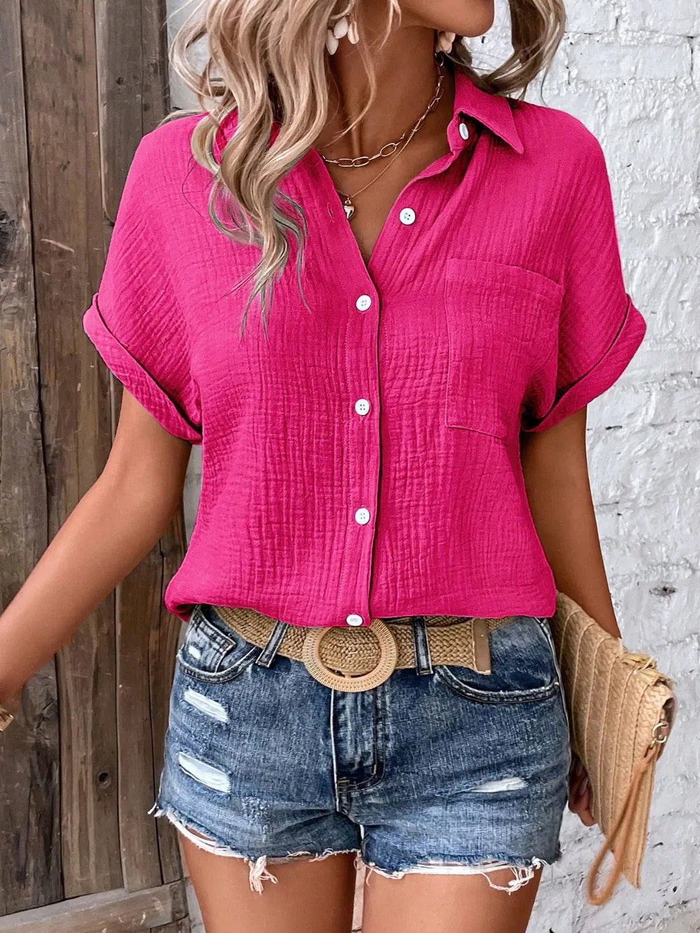 Becimi Women's Pocket Top
