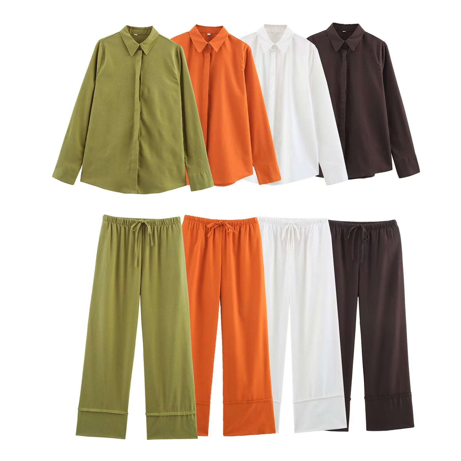 Women's Linen Shirt & Trousers Set