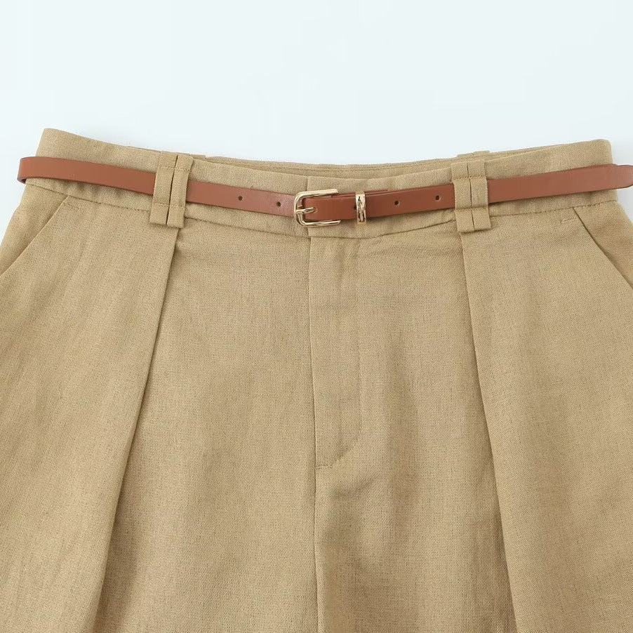 Women's Casual Linen Blend Shorts